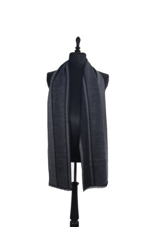 WIDE STRIPE SJAAL GRIJS